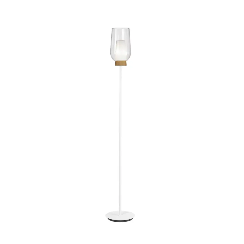 Lampadar NORA White/MADERA 8282 Mantra E27, Alb, Spania