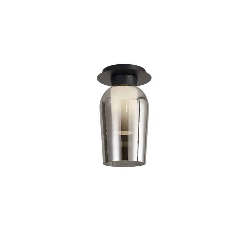 Plafoniera NORA -Black/MARMOL 8287 Mantra E27, Negru, Spania