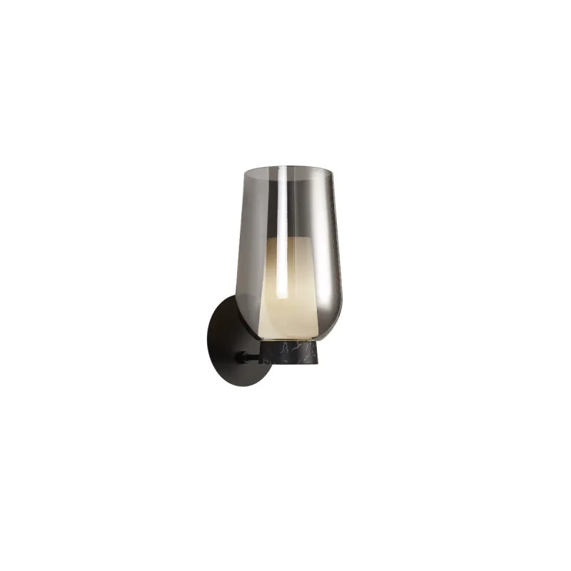 Aplica NORA -Black/MARMOL 8288 Mantra E27, Negru, Spania