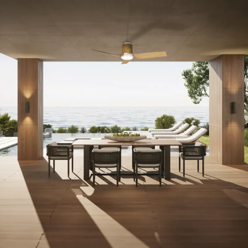 Plafoniera cu ventilator USHUAIA 8719 Mantra LED, Alb, Spania