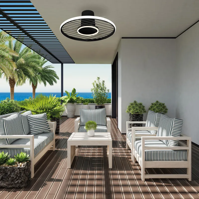 Plafoniera cu ventilator SOHO 8721 Mantra LED, Negru, Spania