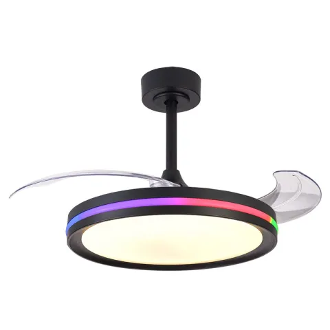 Plafoniera cu ventilator RAFAGA 8728 Mantra LED, Negru, Spania