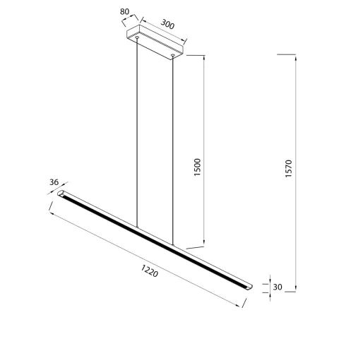 Suspensie LINEAL 8955 Mantra LED, Auriu, Spania