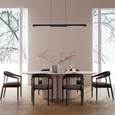 Suspensie LINEAL 9035 Mantra LED, Negru, Spania