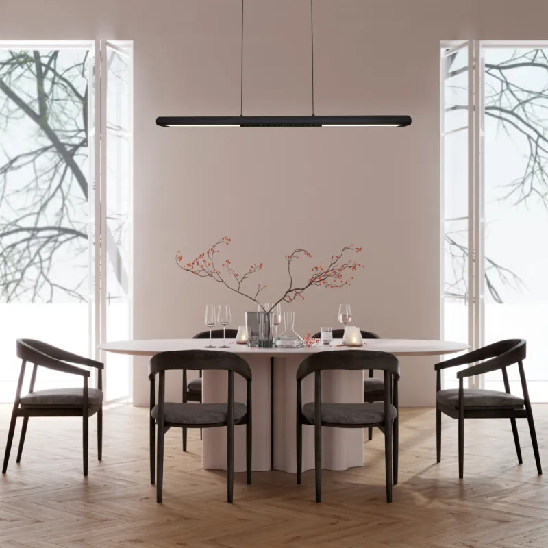 Suspensie LINEAL 9035 Mantra LED, Negru, Spania