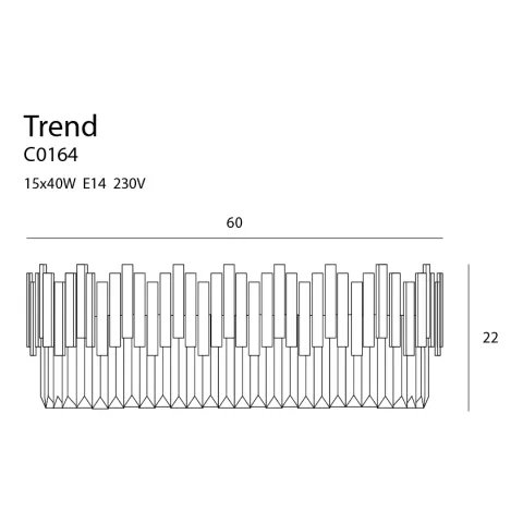 Lustra Plafon TREND C0164 Max Light E14, Auriu, Polonia