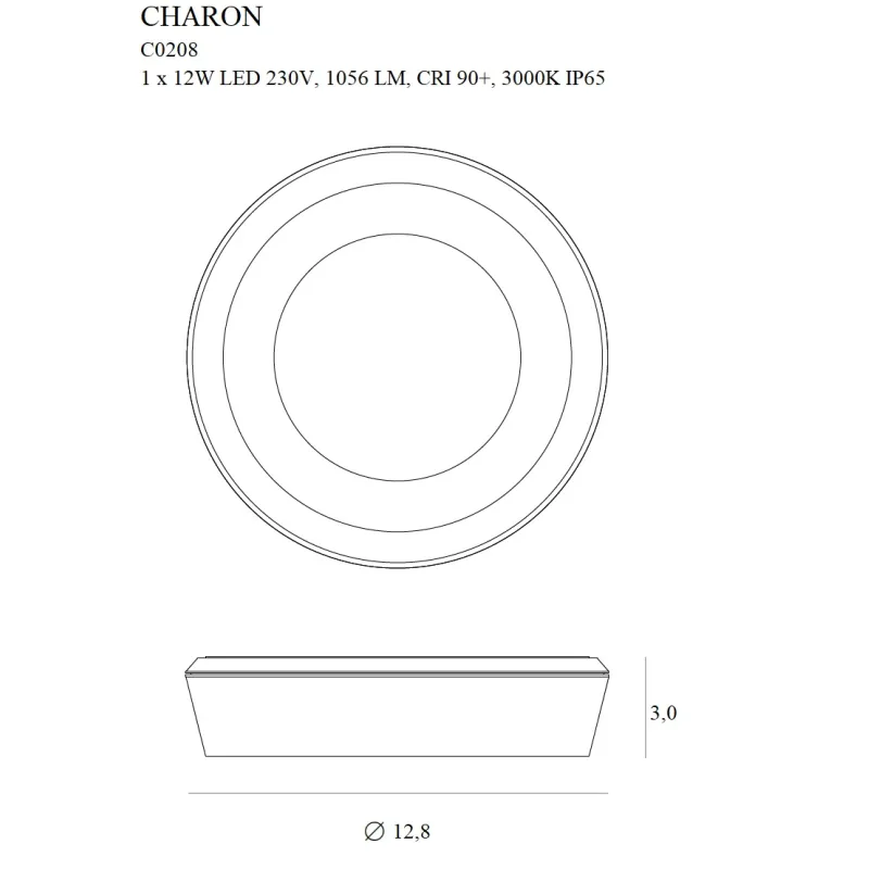 Plafoniera CHARON C0208 Max Light LED, Negru, Polonia