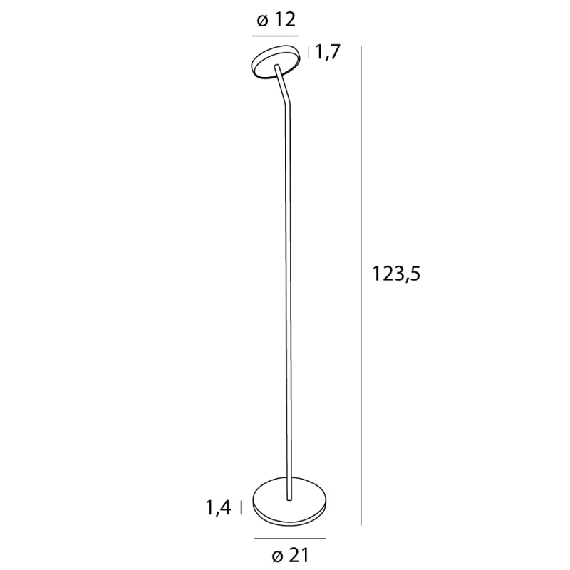 Lampadar IBIZA F0060 Max Light LED, Negru, Polonia