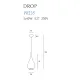 Pendul DROP P0235 Max Light E27, Alb, Polonia