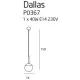 Pendul DALLAS P0367 Max Light E14, Negru, Polonia