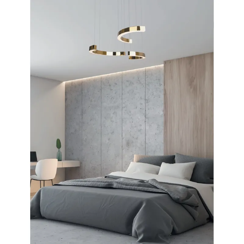 Suspensie LOTUS P0394D Max Light LED, Auriu, Polonia