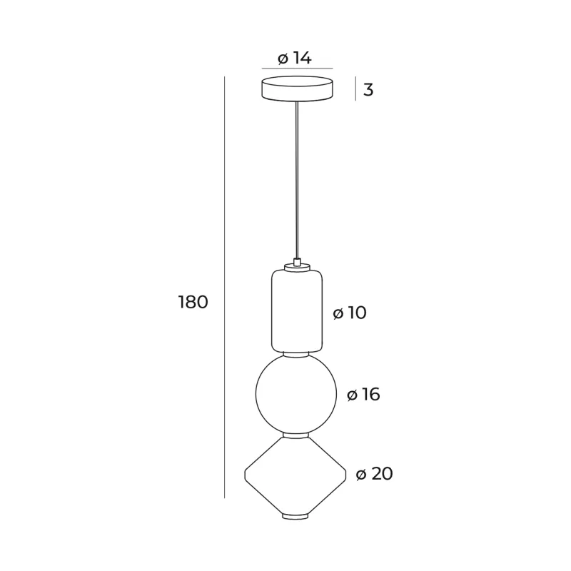 Pendul AKIKO P0468 Max Light LED, Negru, Polonia