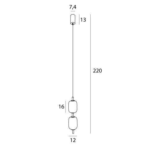 Pendul ELENA P0537D Max Light LED, Negru, Polonia