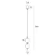 Pendul ELENA P0537D Max Light LED, Negru, Polonia
