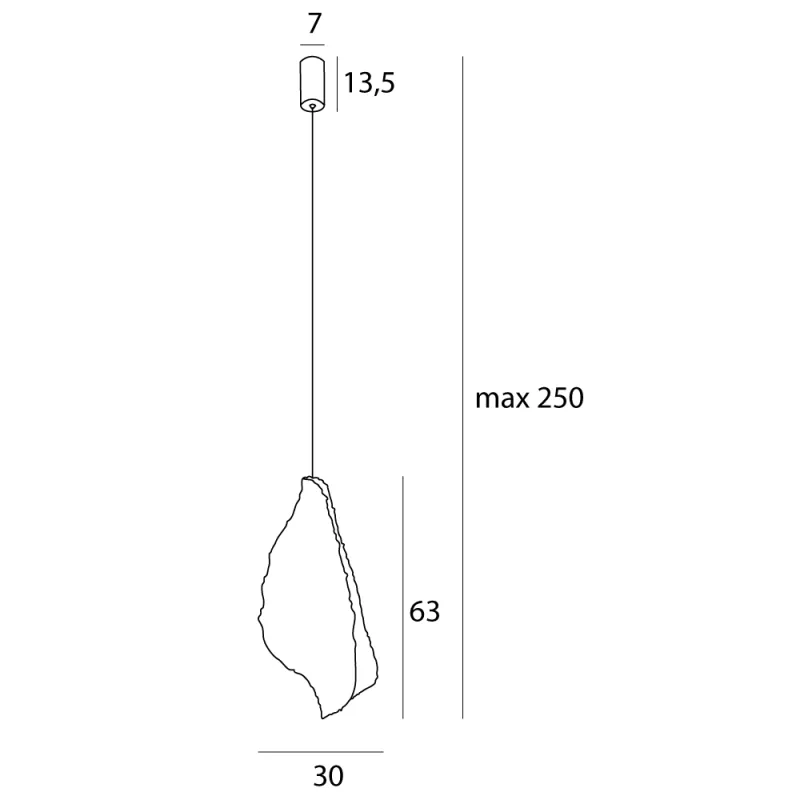 Pendul CONCHA P0540 Max Light LED, Alb, Polonia