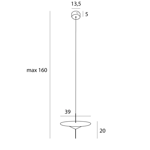 Pendul CONE P0555 Max Light LED, Negru, Polonia