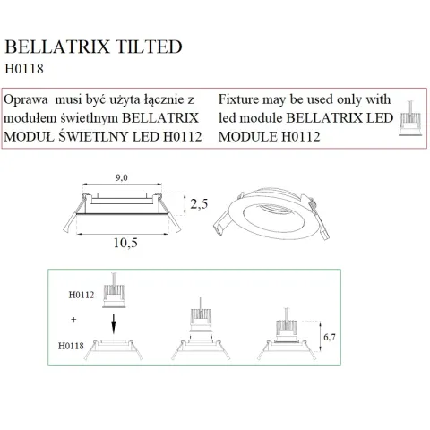 Suspensie BELLMOND P0566 Max Light LED, Gri, Polonia