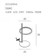 Veioza LOZANNA T0042 Max Light LED, Auriu, Polonia