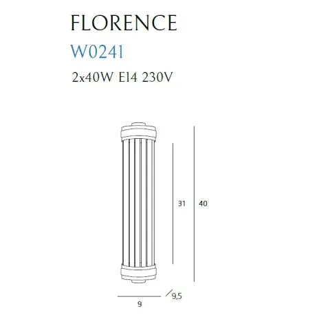 Aplica FLORENCE W0241 Max Light E14, Crom, Polonia