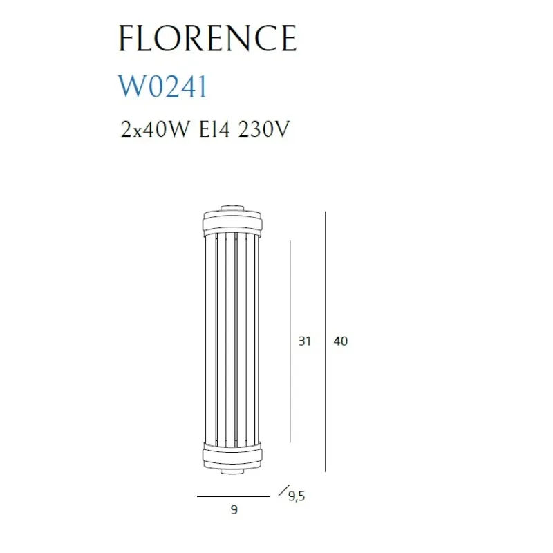 Aplica FLORENCE W0241 Max Light E14, Crom, Polonia