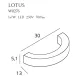 Aplica LOTUS W0276 Max Light LED, Auriu, Polonia