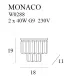 Aplica MONACO W0288 Max Light G9, Auriu, Polonia