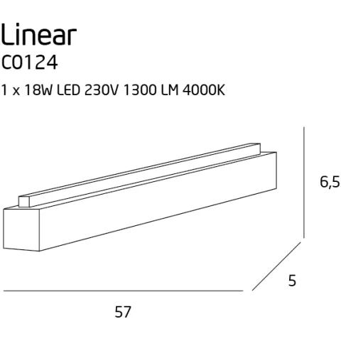 Plafoniera LINEAR57 C0124 Max Light LED, Alb, Polonia