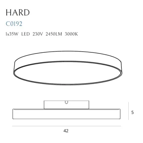 Plafoniera HARD C0231 Max Light LED, Auriu, Polonia