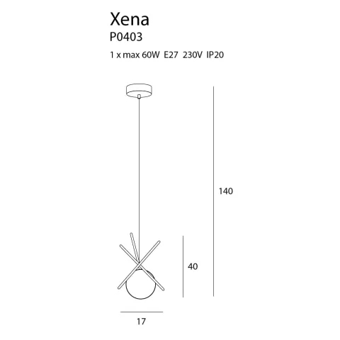 Suspensie XENA P0403 Max Light E27, Alama, Polonia