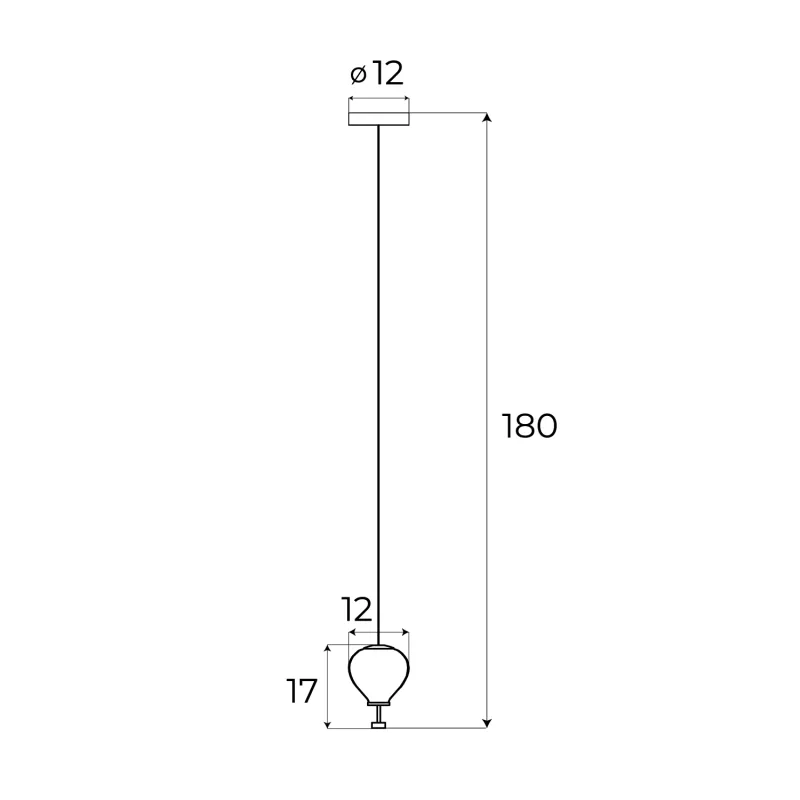 Pendul PALLONCINI P0575 Max Light LED, Alb, Polonia