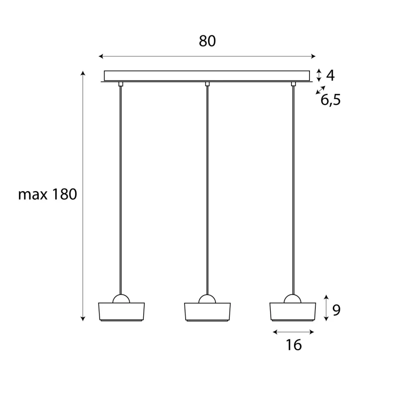 Suspensie LIPARI P0545 Max Light LED, Alb, Polonia