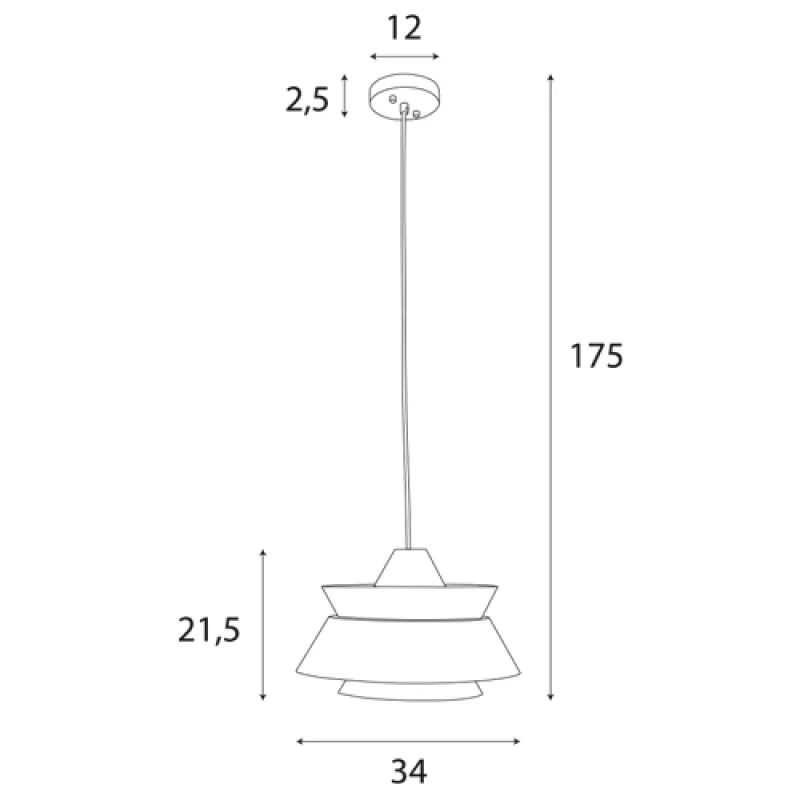 Pendul KIOTO P0549 Max Light E27, Lemn, Polonia
