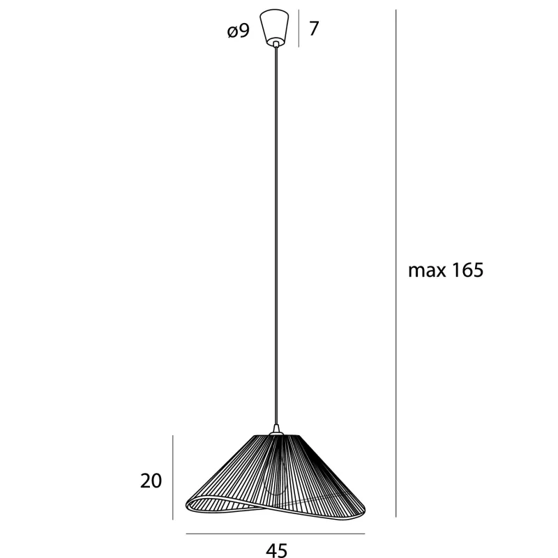 Pendul AMALFI P0577 Max Light E27, Alb, Polonia