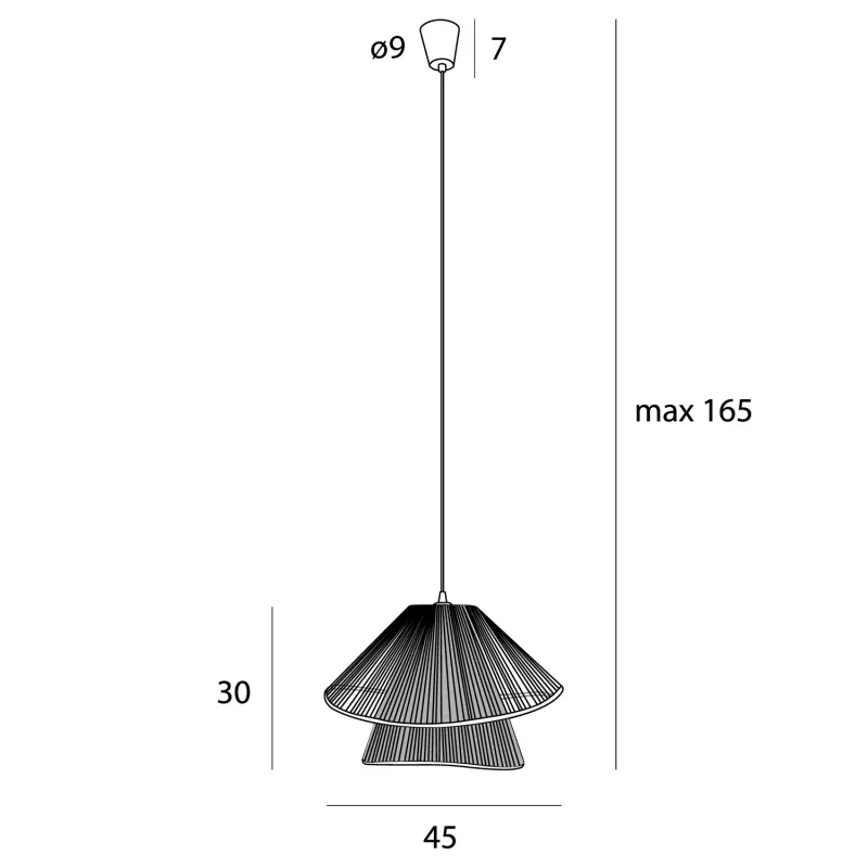 Pendul AMALFI P0580 Max Light E27, Negru, Polonia