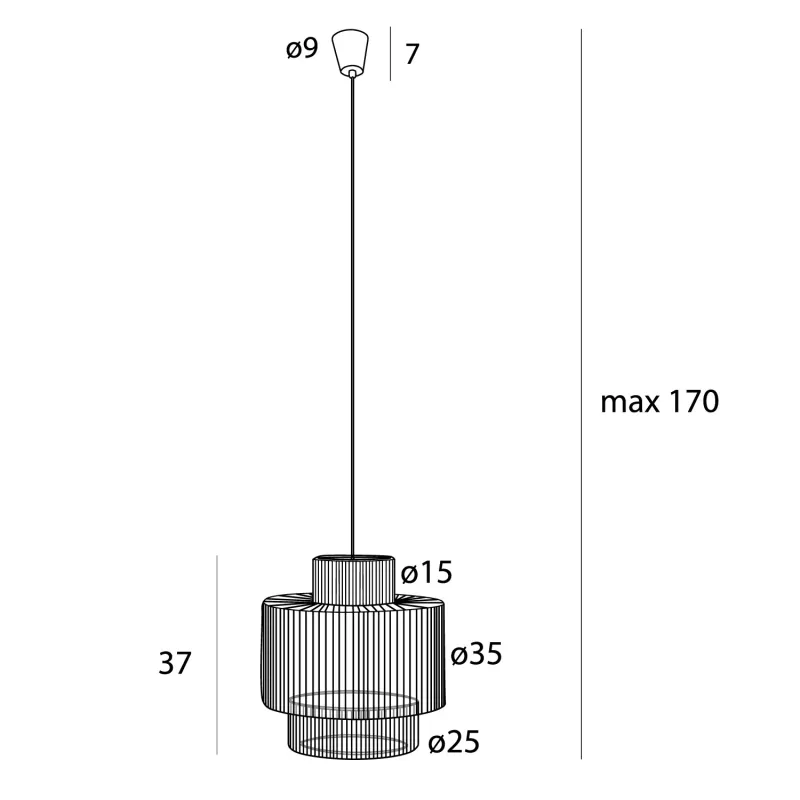 Pendul LABRIZ P0586 Max Light E27, Alb, Polonia