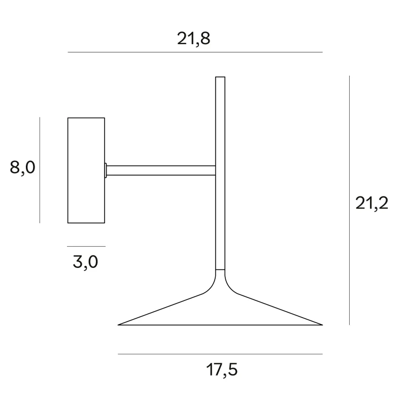Aplica HANA W0303 Max Light LED, Negru, Polonia