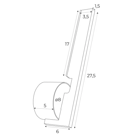Aplica MERANO W0345 Max Light LED, Auriu, Polonia