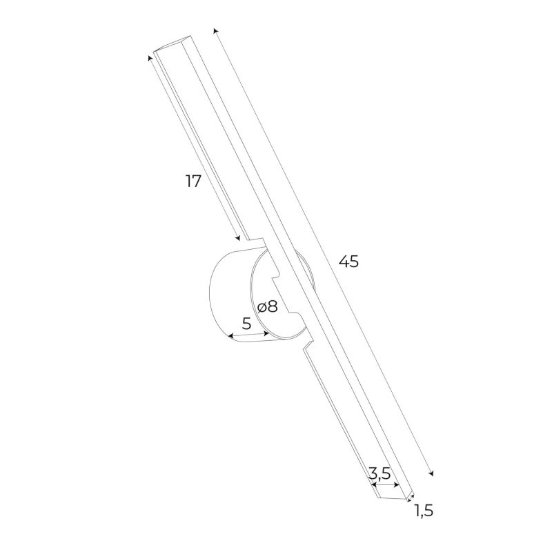 Aplica MERANO W0347 Max Light LED, Auriu, Polonia