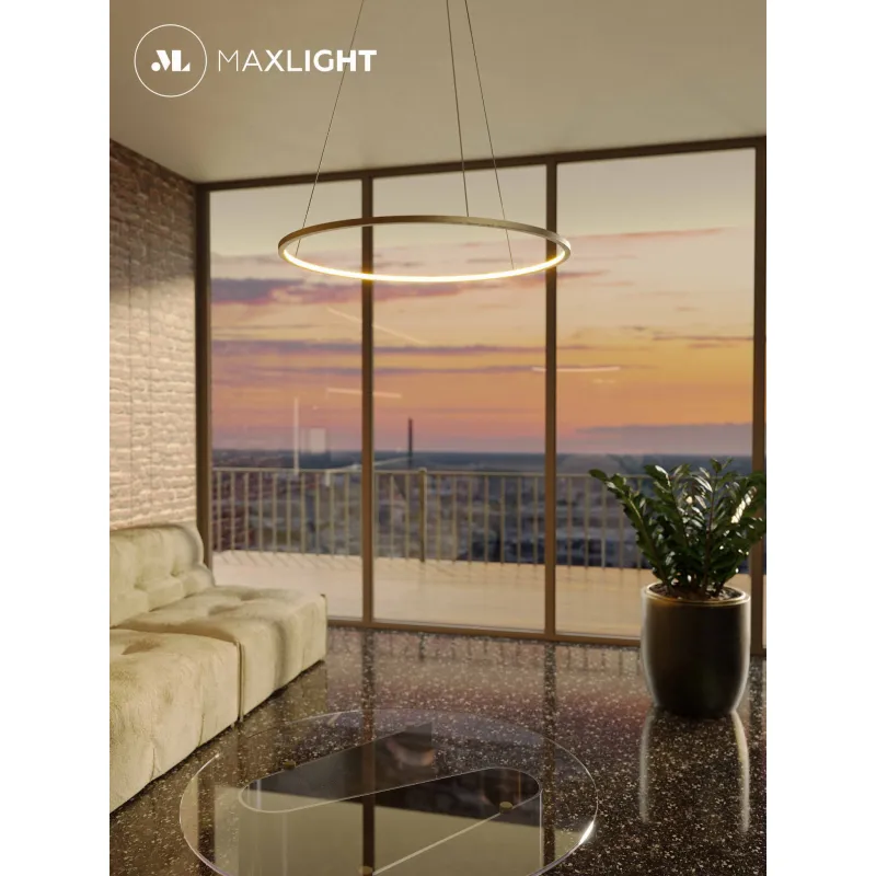 Suspensie QUEEN P0493 Max Light LED, Auriu, Polonia