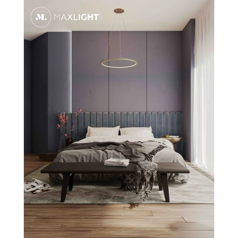 Suspensie QUEEN P0493 Max Light LED, Auriu, Polonia