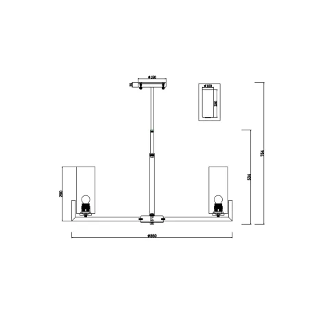 Candelabru Fortano Maytoni E27, Auriu, MOD089PL-10BS, Germania