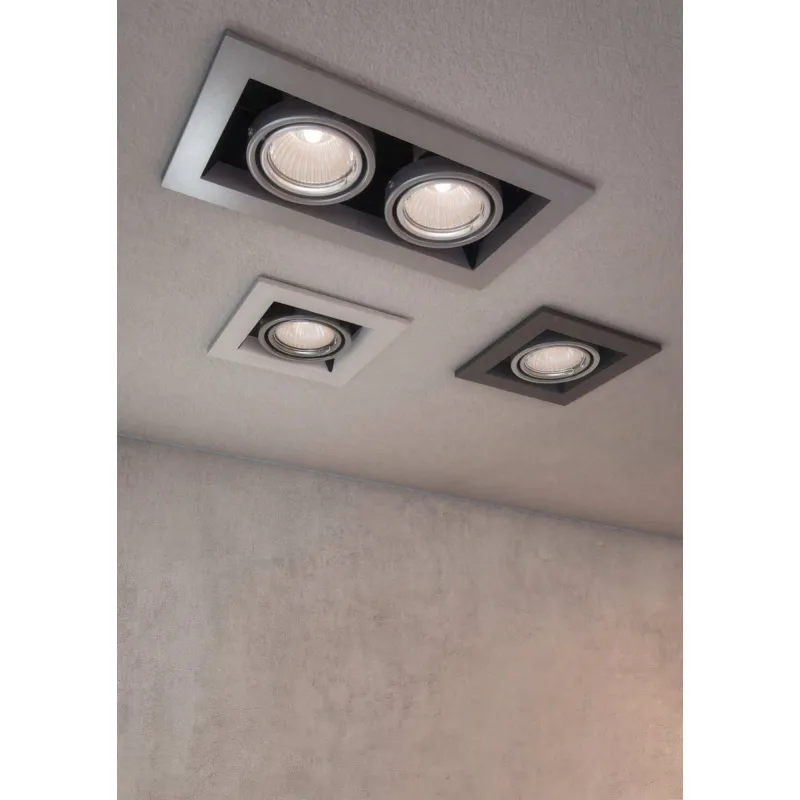 Downlight Patrat Metal Modern Maytoni GU10, Negru, DL008-2-01-B, Germania