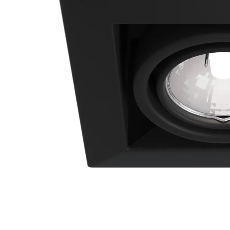 Downlight Patrat Metal Modern Maytoni GU10, Negru, DL008-2-01-B, Germania