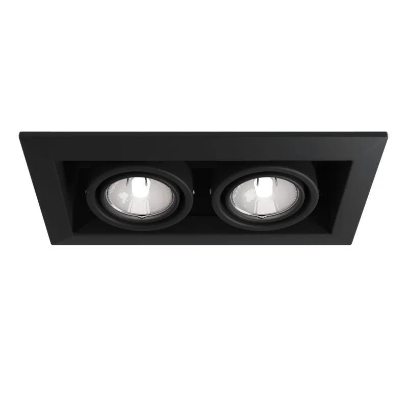 Downlight Patrat Metal Modern Maytoni GU10, Negru, DL008-2-02-B, Germania
