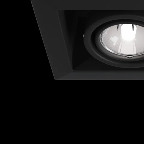 Downlight Patrat Metal Modern Maytoni GU10, Negru, DL008-2-02-B, Germania