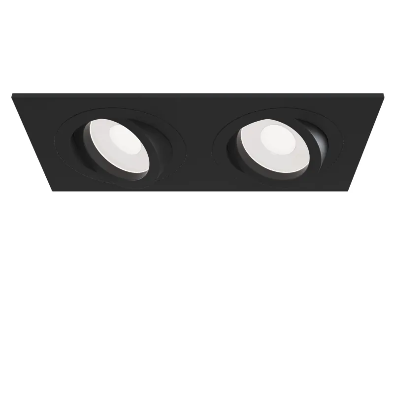 Downlight Patrat Atom Maytoni GU10, Negru, DL024-2-02B, Germania