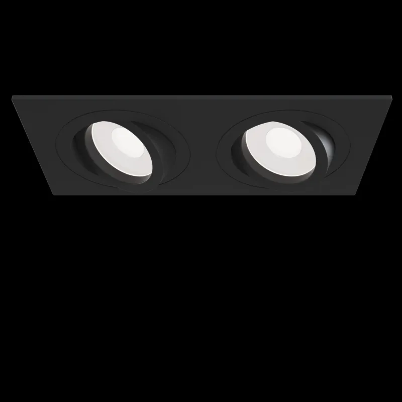 Downlight Patrat Atom Maytoni GU10, Negru, DL024-2-02B, Germania