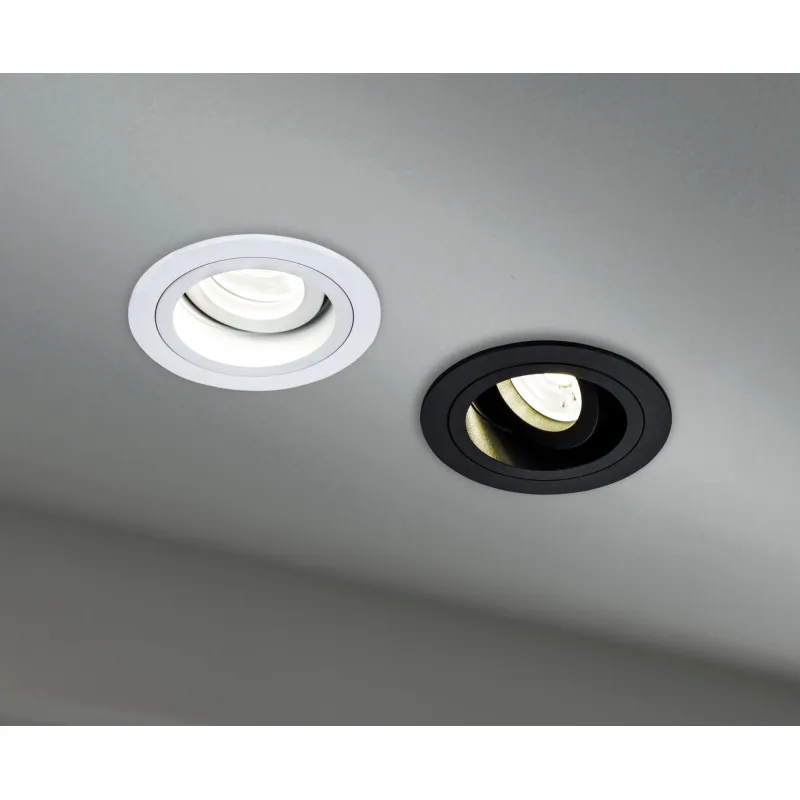 Downlight Circular Atom Maytoni GU10, Negru, DL025-2-01B, Germania