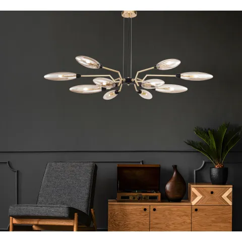 Suspensie Ventura Maytoni G9, Auriu , MOD012CL-12G, Germania