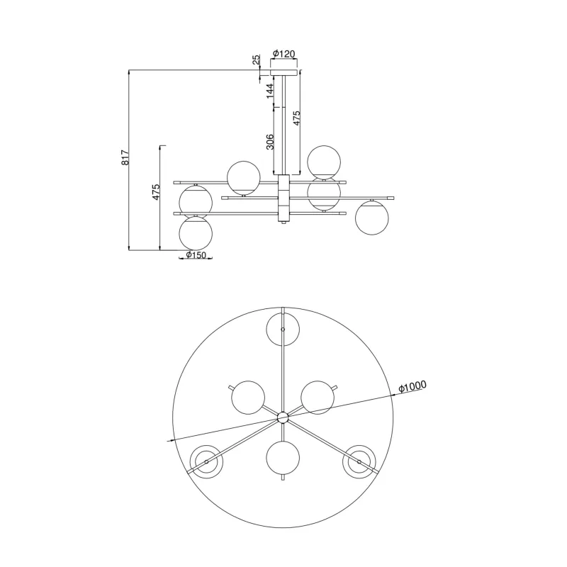 Candelabru Nostalgia Maytoni E14, Auriu, MOD048PL-06G, Germania